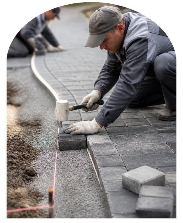 Устройство садовой дорожки в Узловой по цене от 3565 р. | Метпроект-Злв